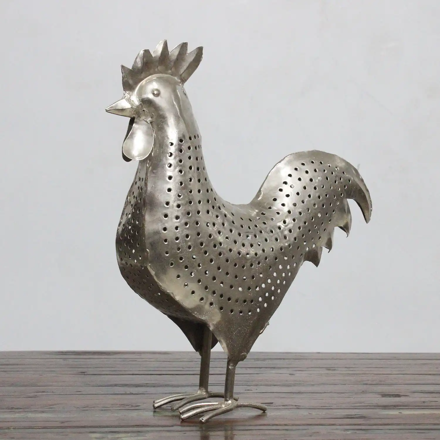 Chrome Finished Decorative Rooster - popular handicrafts